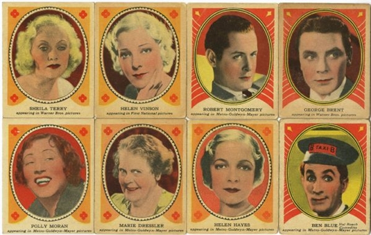1938 R68 Shelby Gum "Hollywood Screen Stars" Brown Backs Partial Set (22/40)